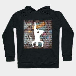 Break Dancer on Graffiti Background 4 Hoodie